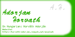 adorjan horvath business card