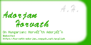 adorjan horvath business card